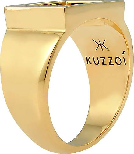 KUZZOI Ring Siegelring Herren Rechteckig 925 Silber in gold bestellen -  93732601