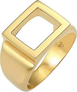 KUZZOI 925 Siegelring Silber in Herren bestellen gold - Ring Rechteckig 93732601