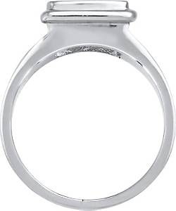 KUZZOI Ring Siegelring Quadrat Emaille 925 Silber in silber bestellen -  98904302