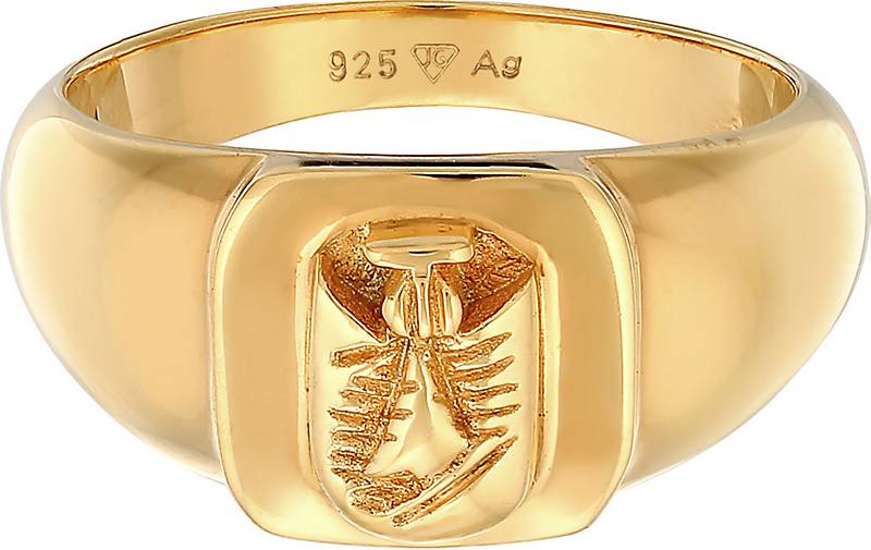 Pinky Klassik 925 KUZZOI Silber Ring Ring Wappen Siegelring