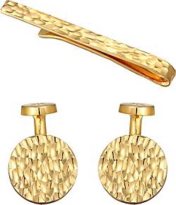 KUZZOI Schmuckset Manschettenknöpfe Krawattennadel Set 925 Silber in gold  bestellen - 27547601