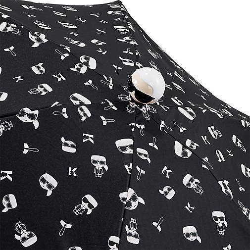 Karl Lagerfeld Synthetik K/Ikonik Regenschirm in Schwarz Damen Accessoires Regenschirme 