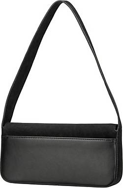 Karl Lagerfeld Essential K suede shoulder bag - Black