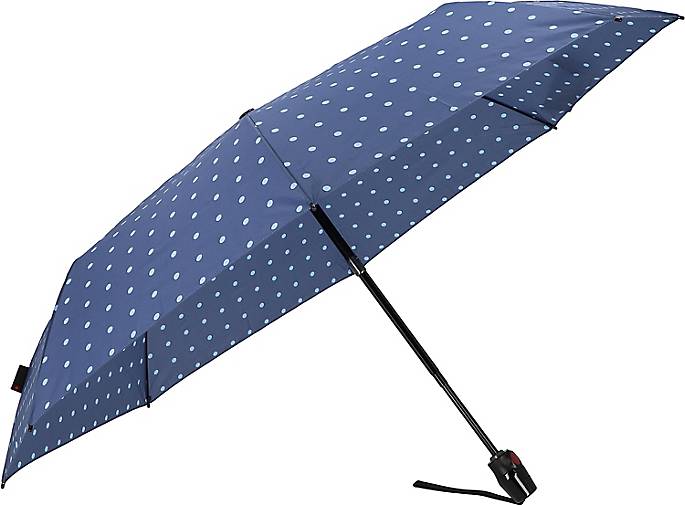 Damen Accessoires Regenschirme Knirps Taschenschirm in Blau 