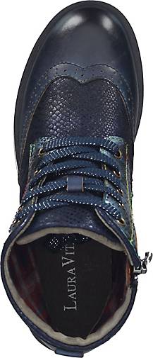 Laura Vita ANITAO 06 Damen Stiefelette - Blumenmuster Mit Flacher Sohle