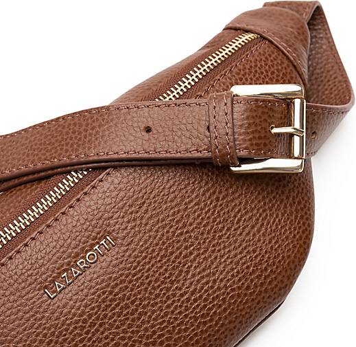 Leder Bologna Leather bestellen 11238004 in Lazarotti 31 cm Gürteltasche dunkelbraun -