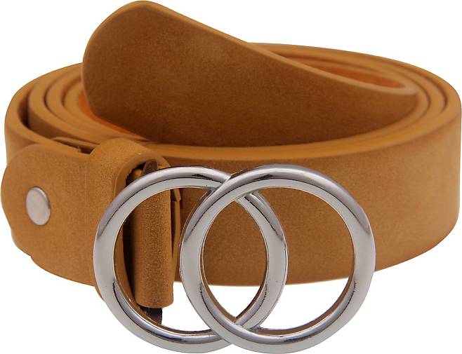 Leslii Gürtel Gürtel Doppel Ring mit Doppelring Schnalle zum Einstecken