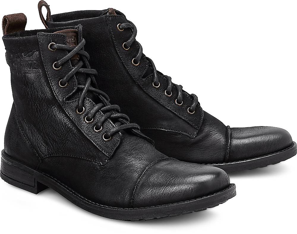 Levi's, Schnür-Stiefel Maine in schwarz, Stiefel für Herren Gr. 40
