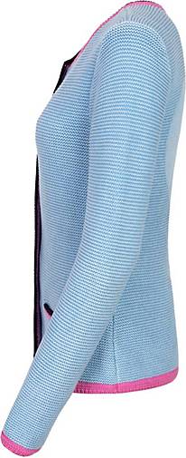 Sofort lieferbar und zu Sonderpreisen Lieblingsstück Damen Strickjacke - mit 12694002 Trachtenjacke in ZARAL bestellen hellblau Herz-Intarsie