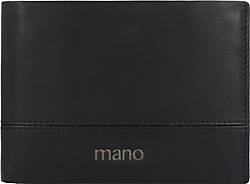 Mano, Don Romeo Geldbörse Rfid Leder 13 Cm in schwarz, Geldbörsen für Herren