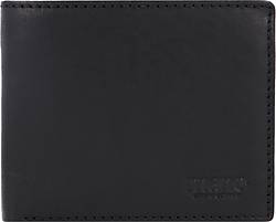 Mano, Don Simon Geldbörse Leder 11 Cm in schwarz, Geldbörsen für Herren