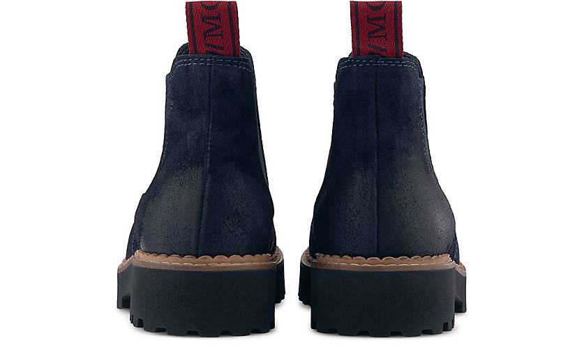 Marc O Polo Chelsea Boots Aus Veloursleder Mittelgrau