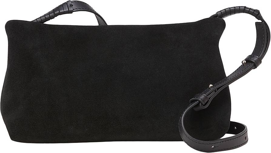 Marc O'Polo Crossbody Bag aus edlem VeloursRindsleder in schwarz