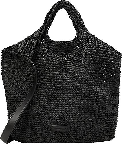 Marc O'Polo Raffia-Bast-Hobo-Bag mit abnehmbarer Leder-Innentasche in  schwarz bestellen - 14095702