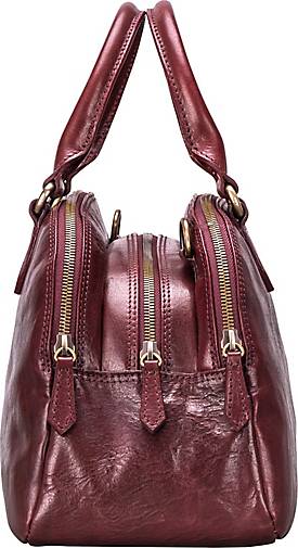 Maxwell-Scott LilianaS - Damen Leder Bowling Bag Handtasche in rot