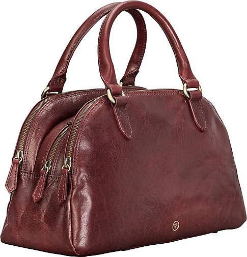 Maxwell-Scott LilianaS - Damen Leder Bowling Bag Handtasche in rot