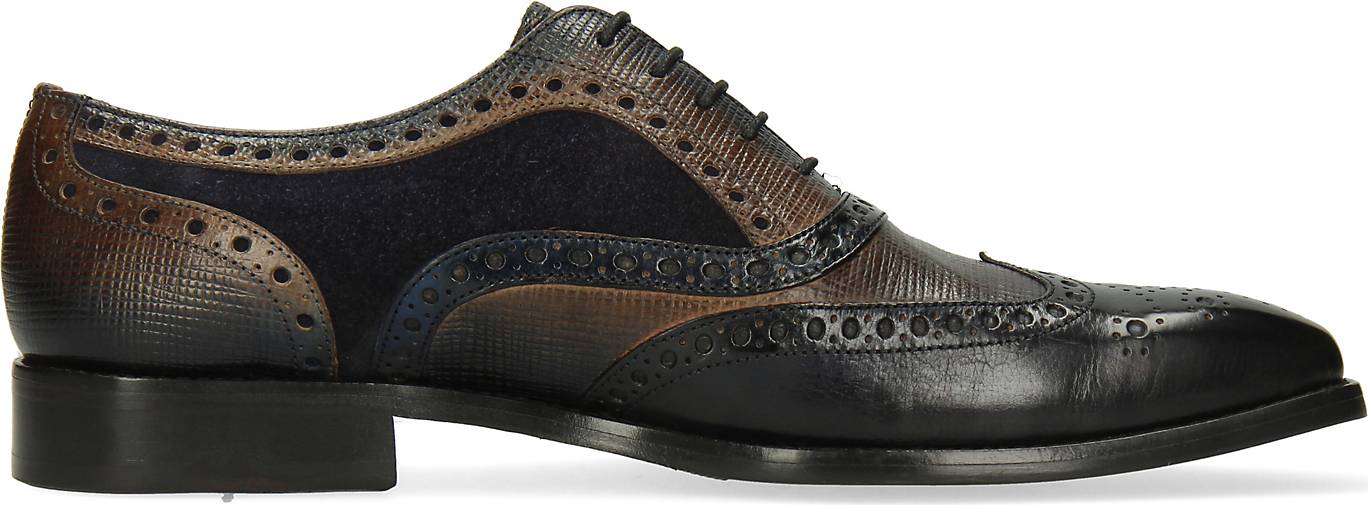 Scarpe Oxford Donna Melvin &amp; Hamilton Sonia 1 - In Pelle Vitello Con Suola Legno E Gomma