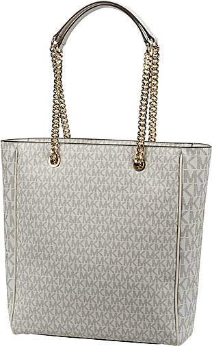  Michael Kors MICHAEL Michael Kors Kenly Large NS Tote bundled  with matching Large Trifold Wallet Purse Hook (Signature MK Bright White) :  Clothing, Shoes & Jewelry