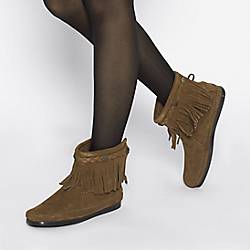 Minnetonka Hi Top Back Zip Ankle Boots in mittelbraun bestellen