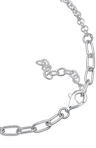 873009-022 Nenalina Armband 925 Sterling Silber Bettelarmband für alle gängigen Charms Anhänger Breite 3 mm Länge bis 22 cm 