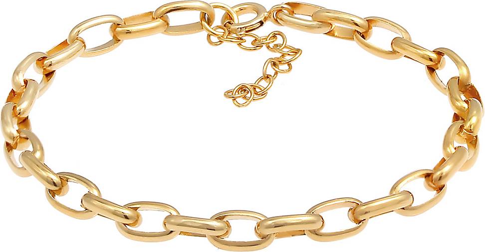 Nenalina Armband Charmträger 93011202 - in Gliederarmband 925 Silber Basic gold bestellen Oval