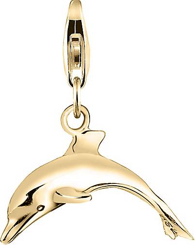 Nenalina Charm Anhänger Delfin 925 Kettenanhänger Silber Maritim - bestellen 92932101 in gold