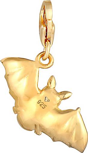 Nenalina Charm Anhänger Fledermaus Halloween 925 Sterling Silber in gold  bestellen - 93009201