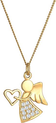 in Nenalina bestellen Silber Halskette Herz gold Talisman Engel 925 Symbol 92973501 - Zirkonia