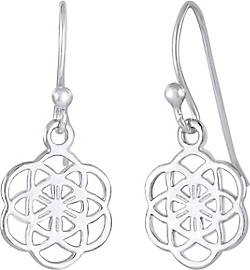 Nenalina Ohrringe Hänger Blume des Lebens Ornament 925 Silber Nenalina Ohrringe Hänger Blume des Lebens Ornament 925 Silber