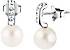 Nenalina Ohrringe Studs Muschelkernperle Kristalle Silber