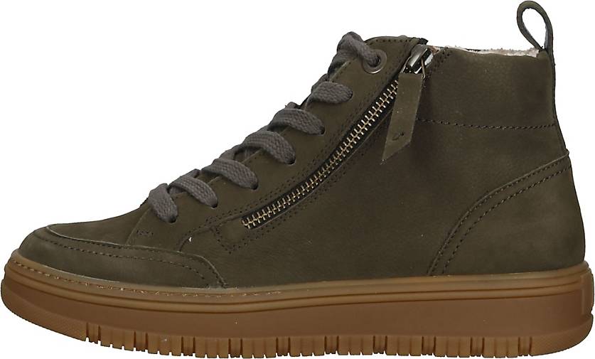 Paul Green Sneaker Damen - Bequeme Graue Veloursleder Sneaker Mit Wechselfußbett