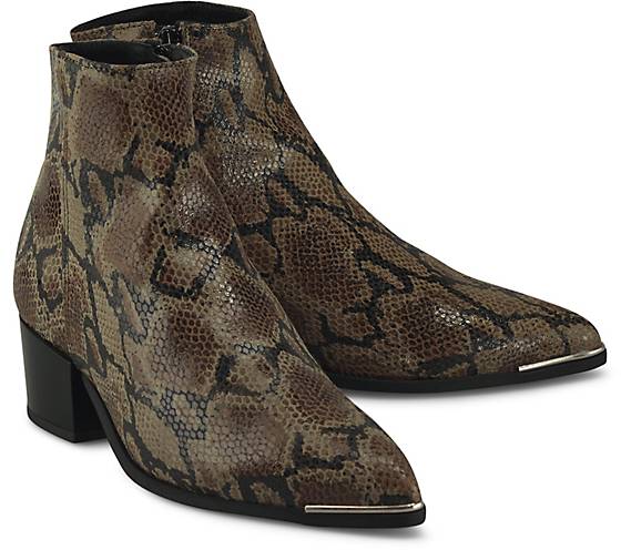 halogen snakeskin booties