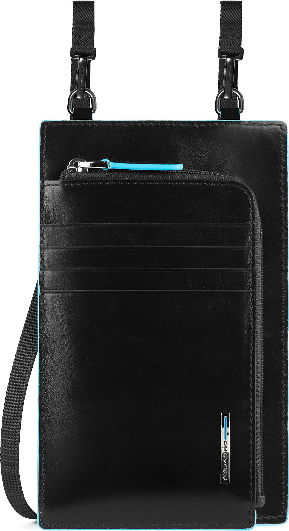 Piquadro, Blue Square Handytasche Rfid Leder 11,5 Cm in schwarz, Handyhüllen & Zubehör für Damen
