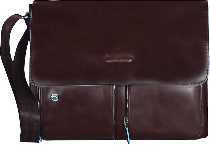 Piquadro Blue Square Messenger Leder 37 cm Laptopfach