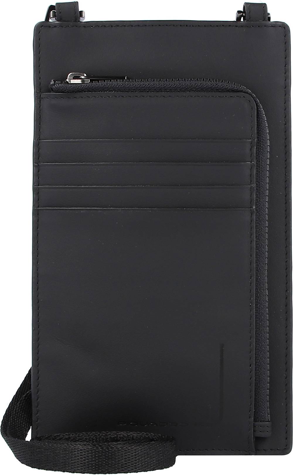 Piquadro, Pqj Handytasche Rfid Leder 11 Cm in schwarz, Handyhüllen & Zubehör für Damen