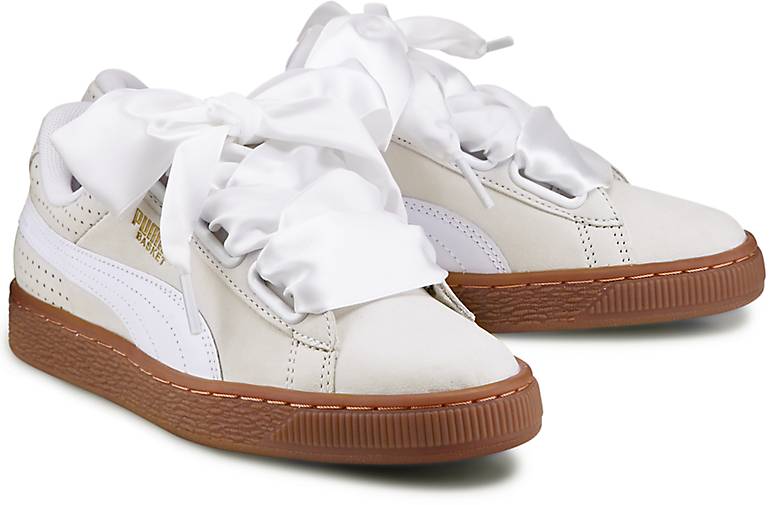 puma basket heart perf gum puma basket heart perf gum