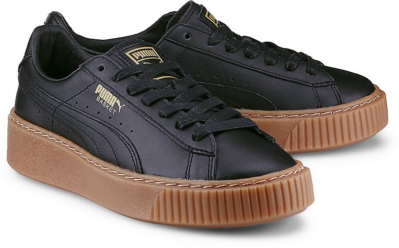 puma basket platform schwarz gold puma basket platform schwarz gold