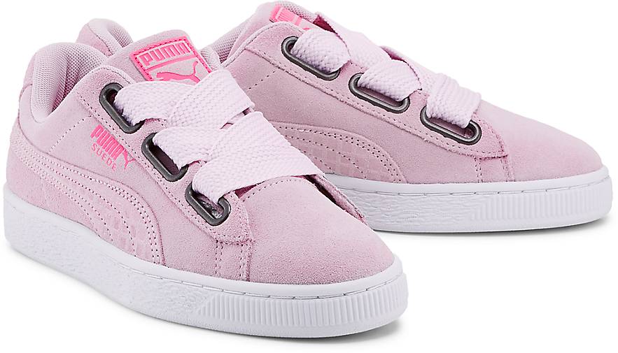 puma suede heart rosa