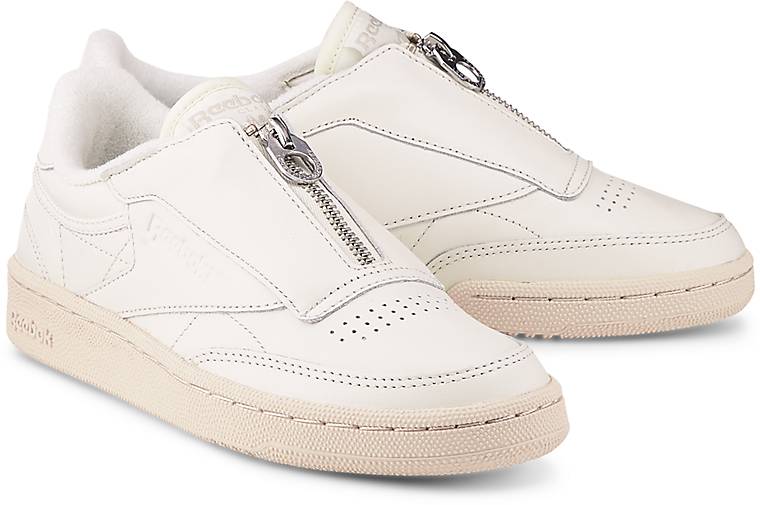 Reebok Club C 85 Zip Damen Sneaker Weiß Reebok Club C 85 Zip Damen Sneaker Weiß