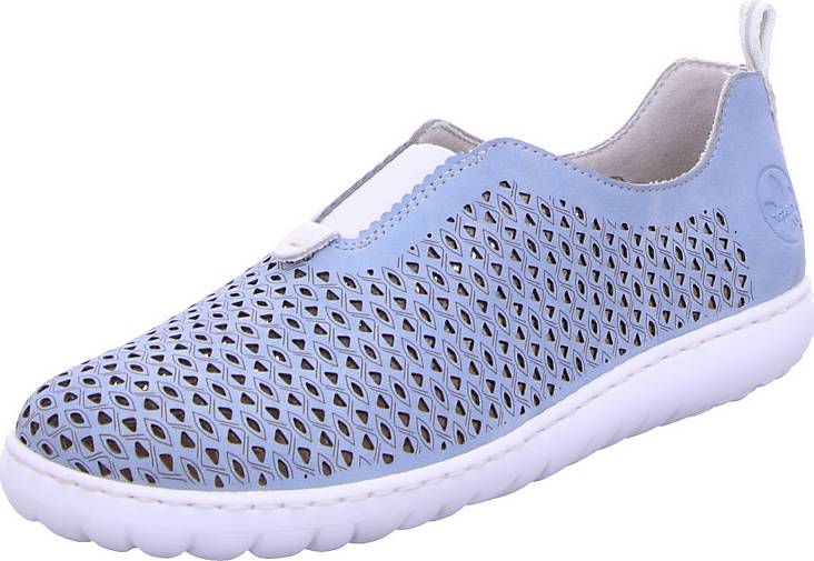 Mocassins Femme En Cuir Et Synthétique - Chaussures Basses Bleues Lacets | Idéales Pour Le Quotidien - 3
