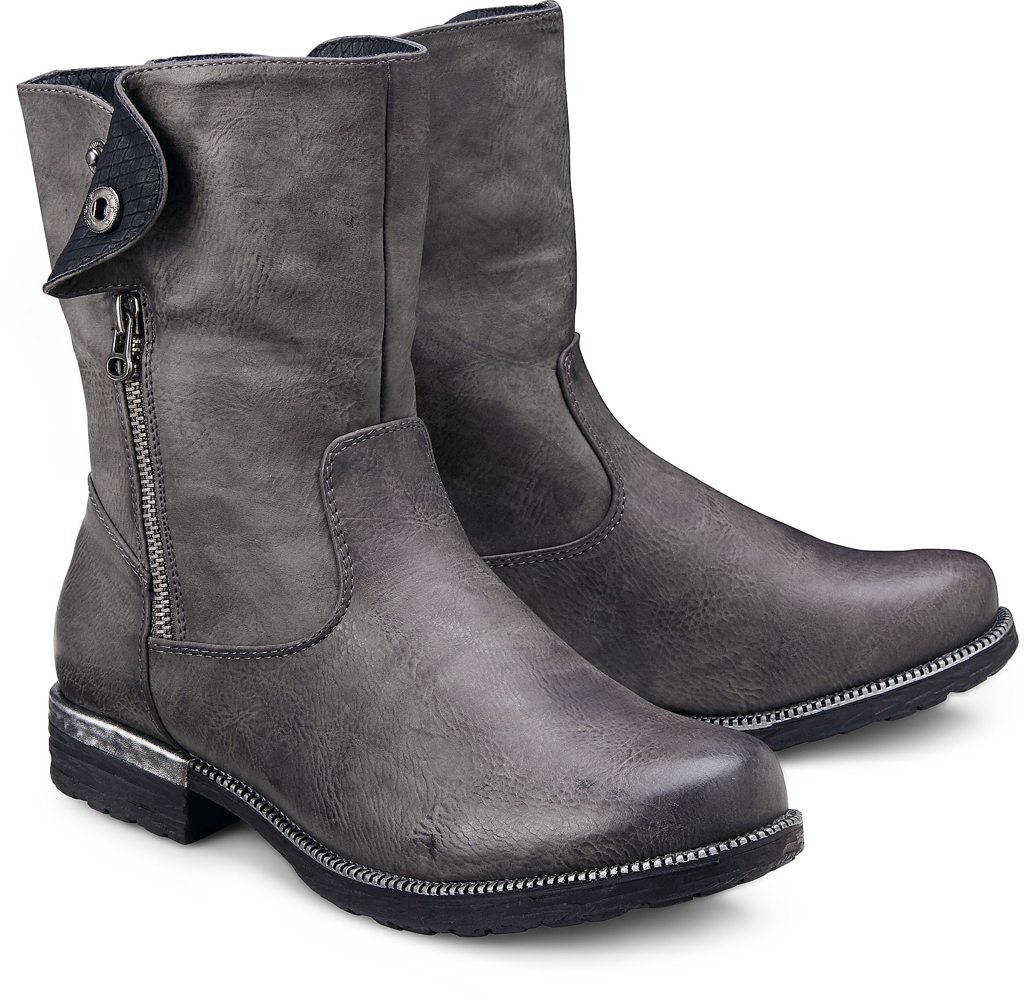 Winter Boots von Rieker in grau dunkel für Damen. Gr. 37,38,39,40,41