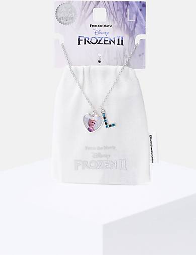 Silberfarben Anna Elsa Die Eiskönigin Frozen Anhänger mit Halskette Disney