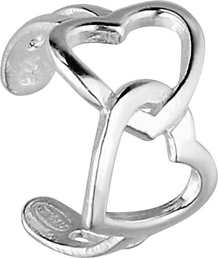 SIX Earcuff aus 925er Silber mit Herz-Form ' '