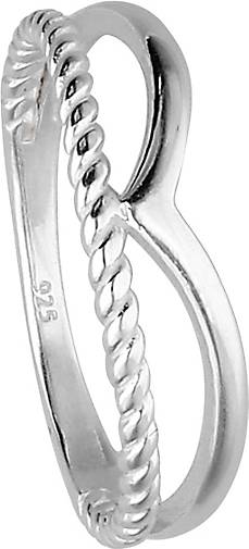 SIX Mehrlagiger Ring aus 925er Silber in Glanz-Optik ' '