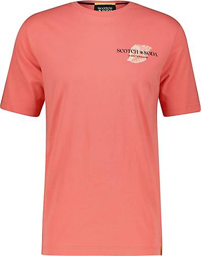 Scotch & Soda Herren T-Shirt in koralle bestellen - 73317502