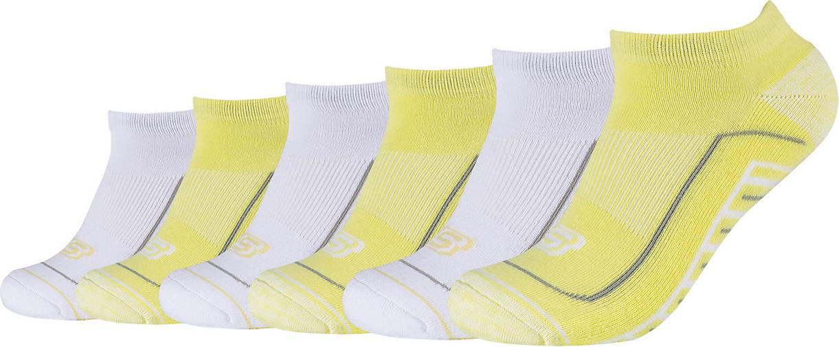 Skechers Sneakersocken 6er Pack mit - bestellen in 75604701 Cushioned Sohle gepolsterter gelb Basic