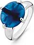 TI SENTO Ring "mit Kristall oval dunkelblau"