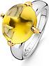 TI SENTO Ring "mit Kristall oval gelb"