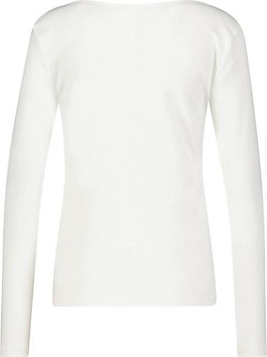 TOMMY HILFIGER Damen Langarmshirt SLIM CODY RIB SLASH-NK LS in weiß  bestellen - 16363602
