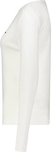 TOMMY HILFIGER Damen Langarmshirt SLIM CODY RIB SLASH-NK LS in weiß  bestellen - 16363602